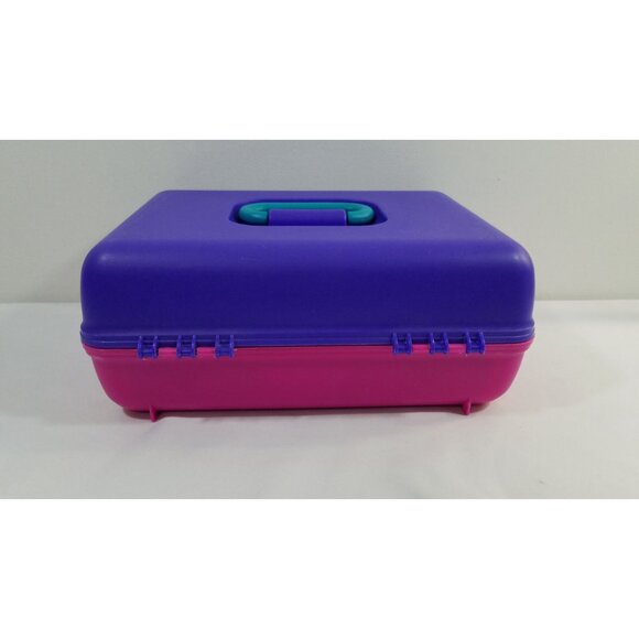 Caboodles Pink Purple Plastic Jewelry Makeup Storage Case w/ Tray 2762 Vtg 90s - Picture 6 of 10